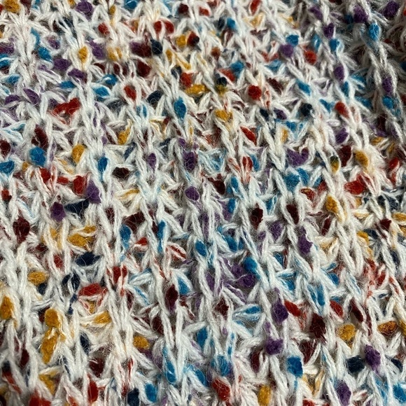 NWT Lulus Fantastic Fringe White Multi Color Cardigan Sweater Longline S… - Picture 11 of 11